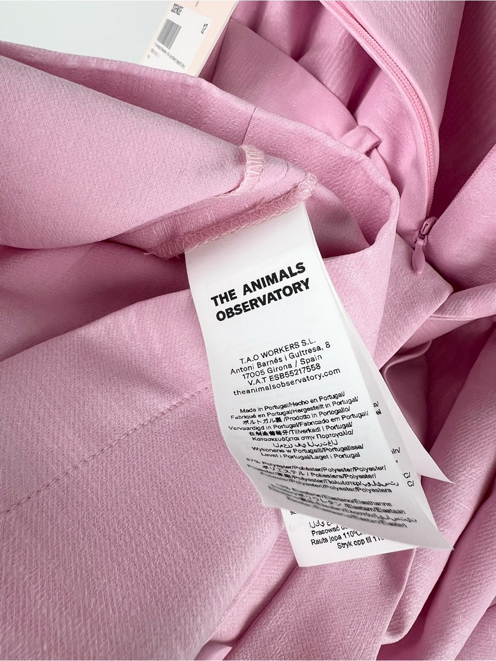 The Animals Observatory Girls Logo Moare Dragonfly Strapless Bow Dress, Pink,12Y - Picture 12 of 13